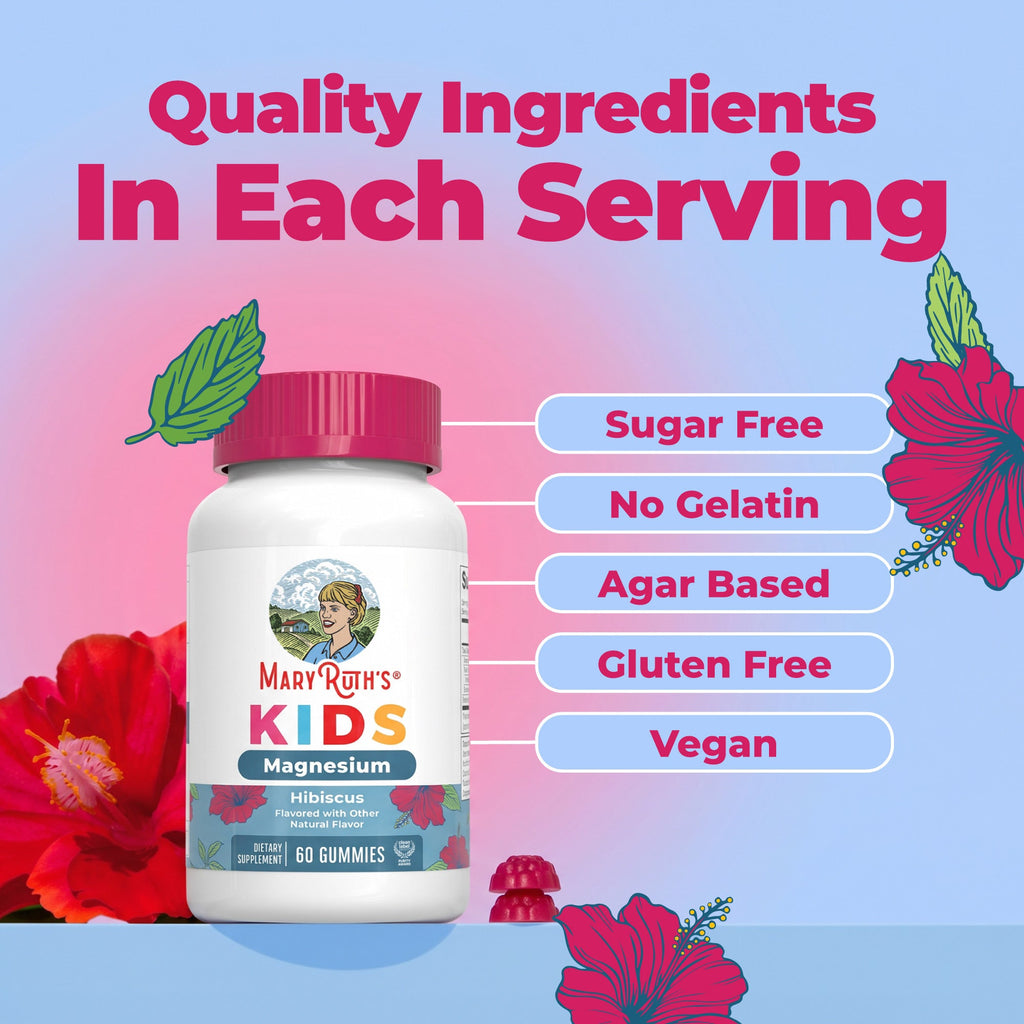 Kids Magnesium Gummies Hibiscus 60ct Ingredients