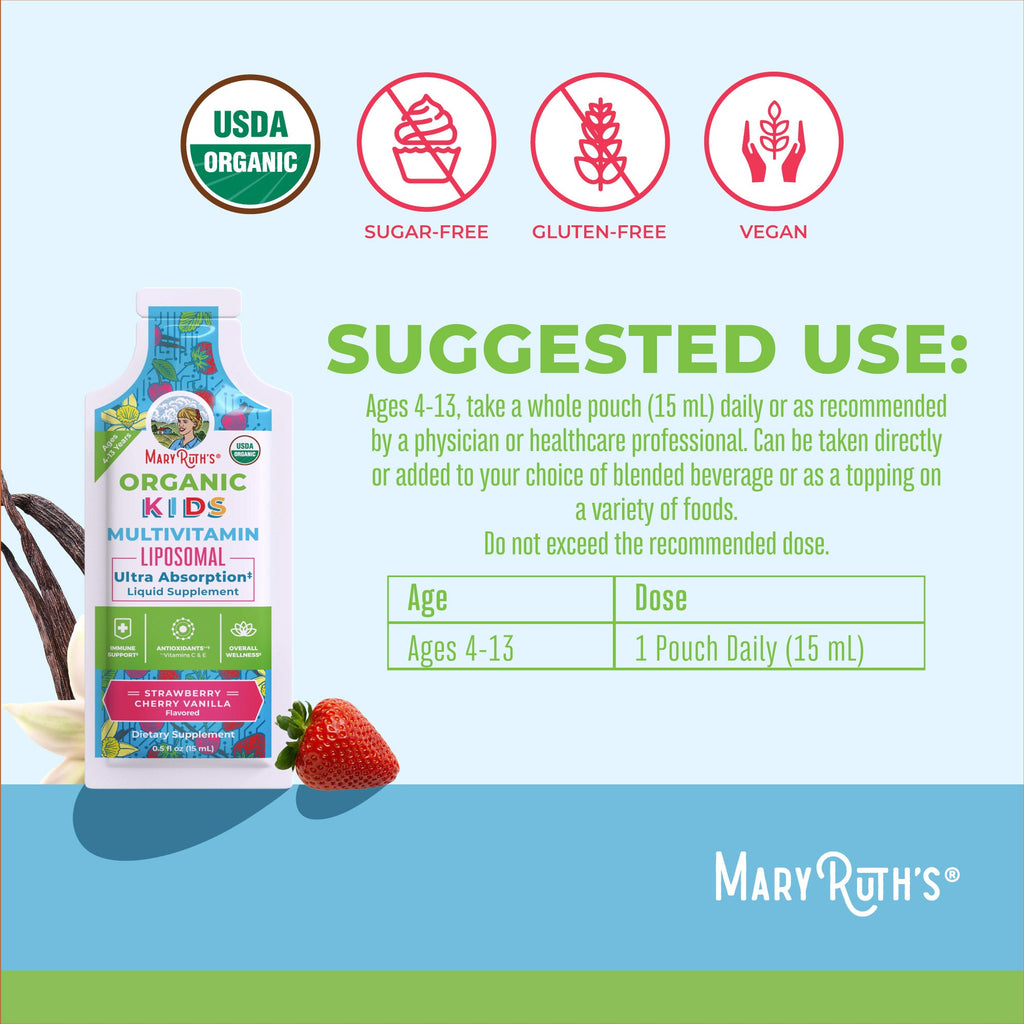 Kids Multivitamin Liposomal Pouches Suggested Use