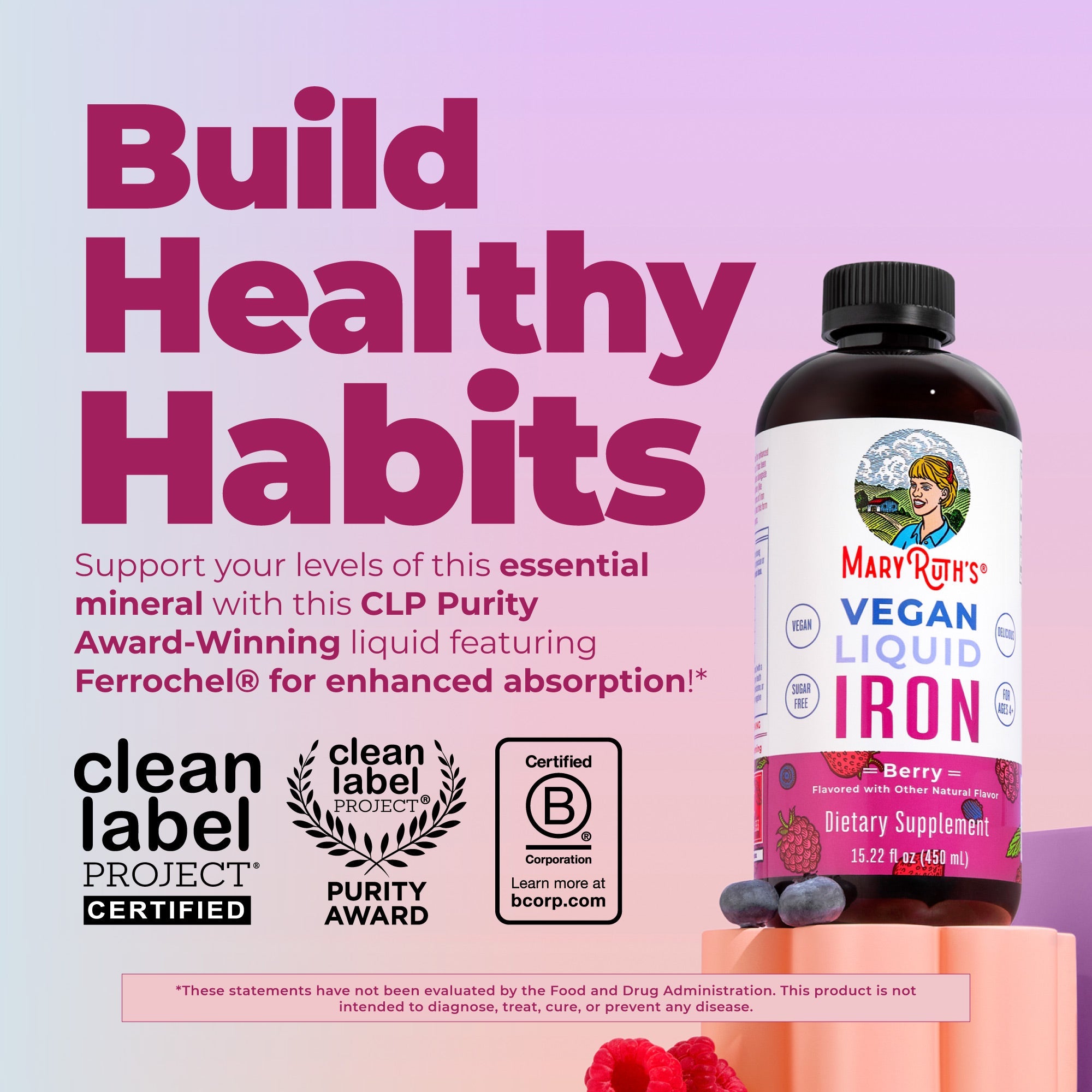 Liquid Iron Berry 15oz Build Healthy Habits
