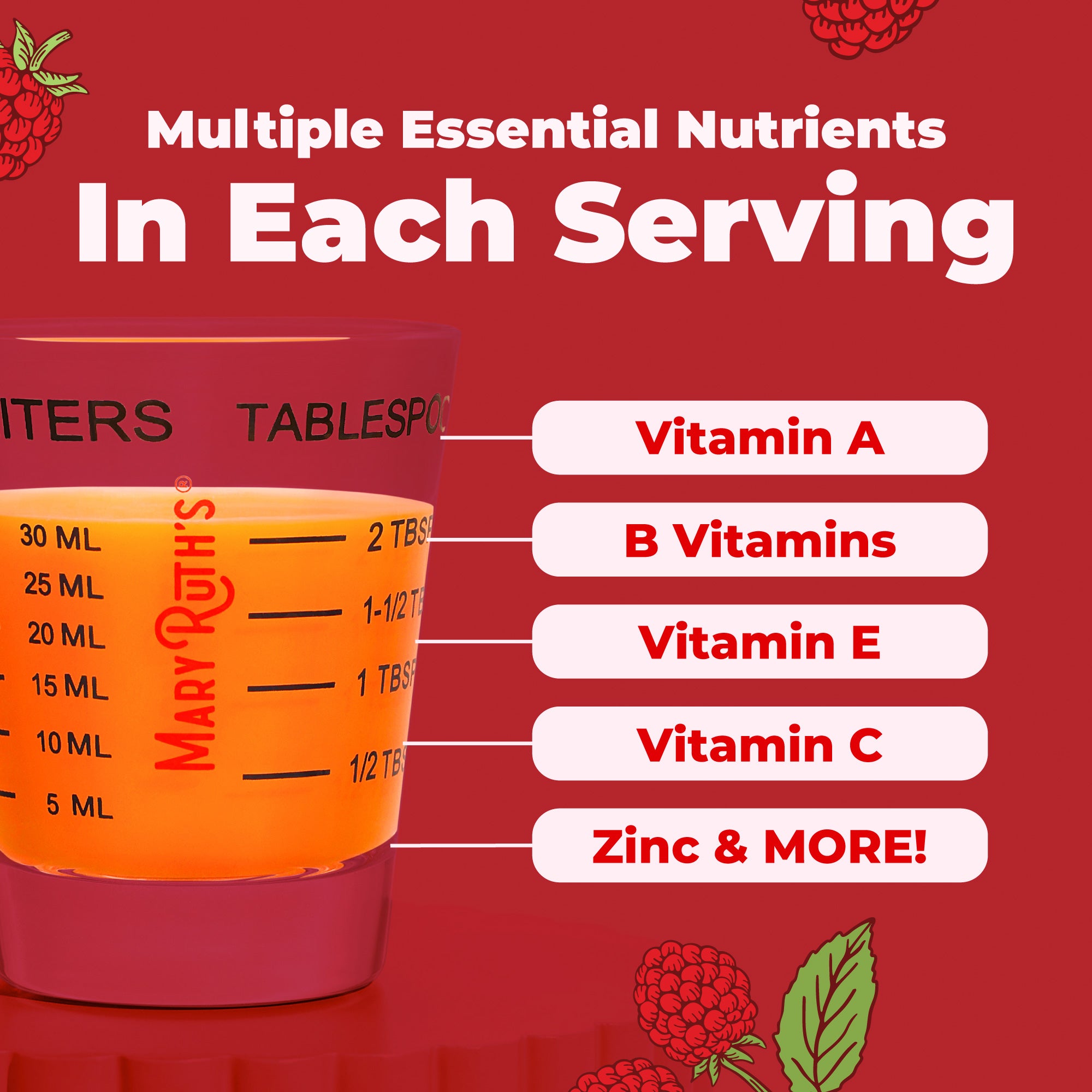 Liquid Morning Multivitamin Raspberry 15oz Ingredients