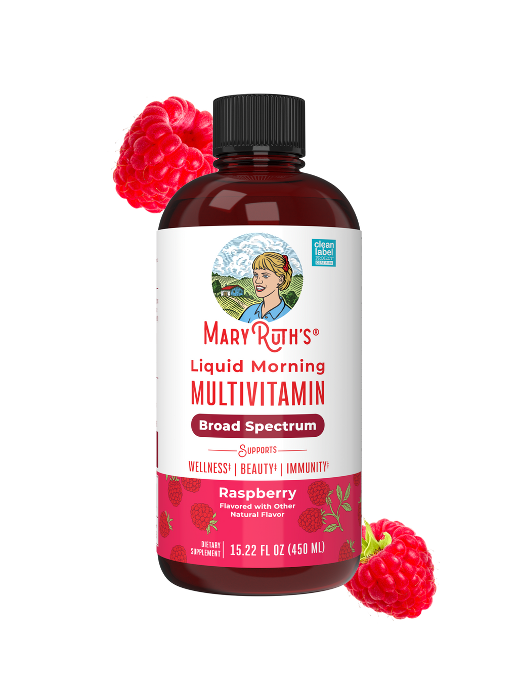 Liquid Morning Multivitamin Raspberry 15oz