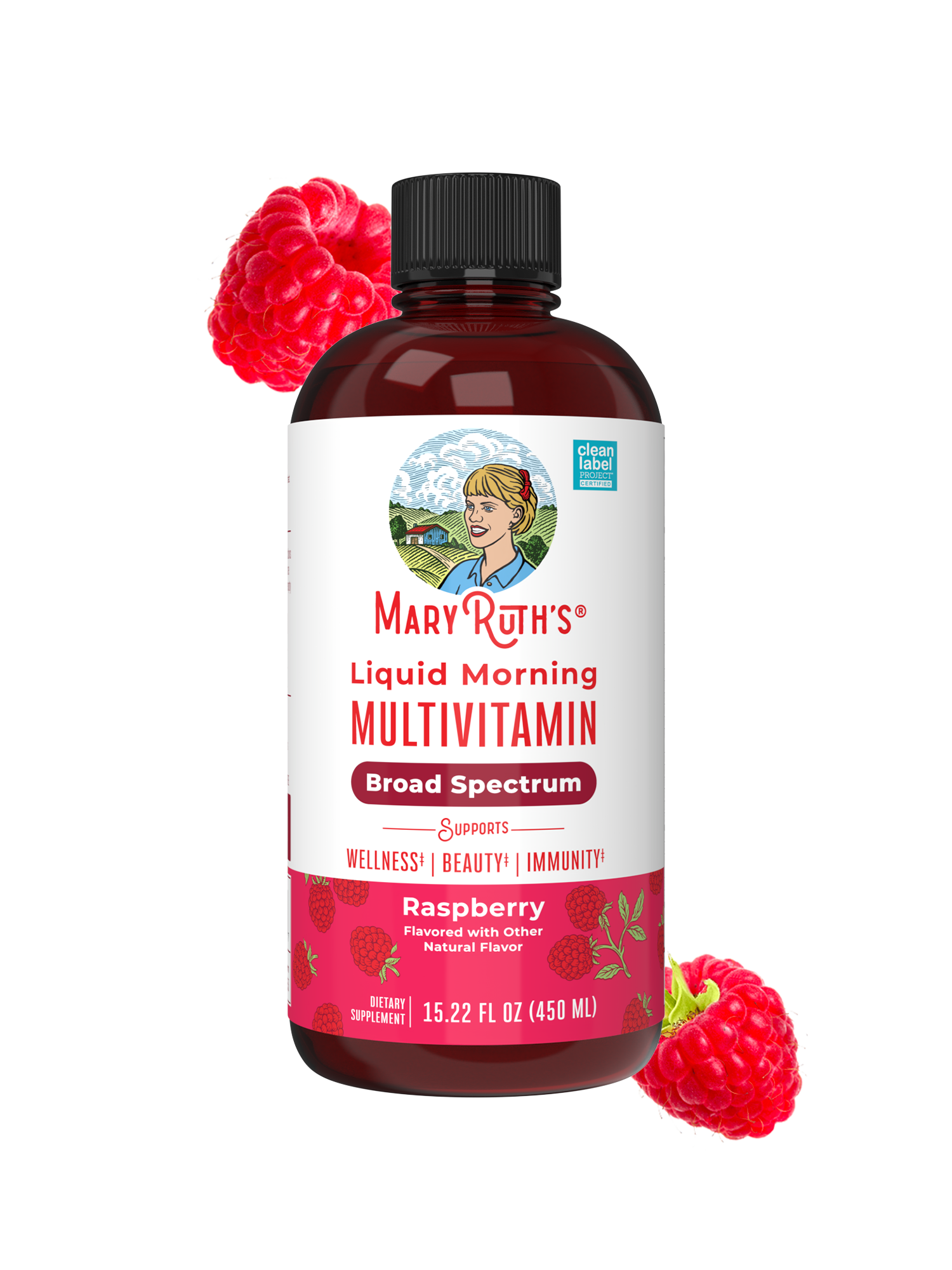 Liquid Morning Multivitamin Raspberry 15oz