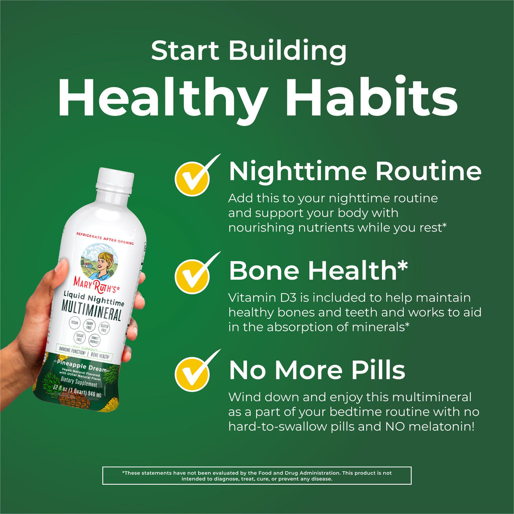 Liquid Nighttime Multimineral Pineapple 32oz Healthy Habits