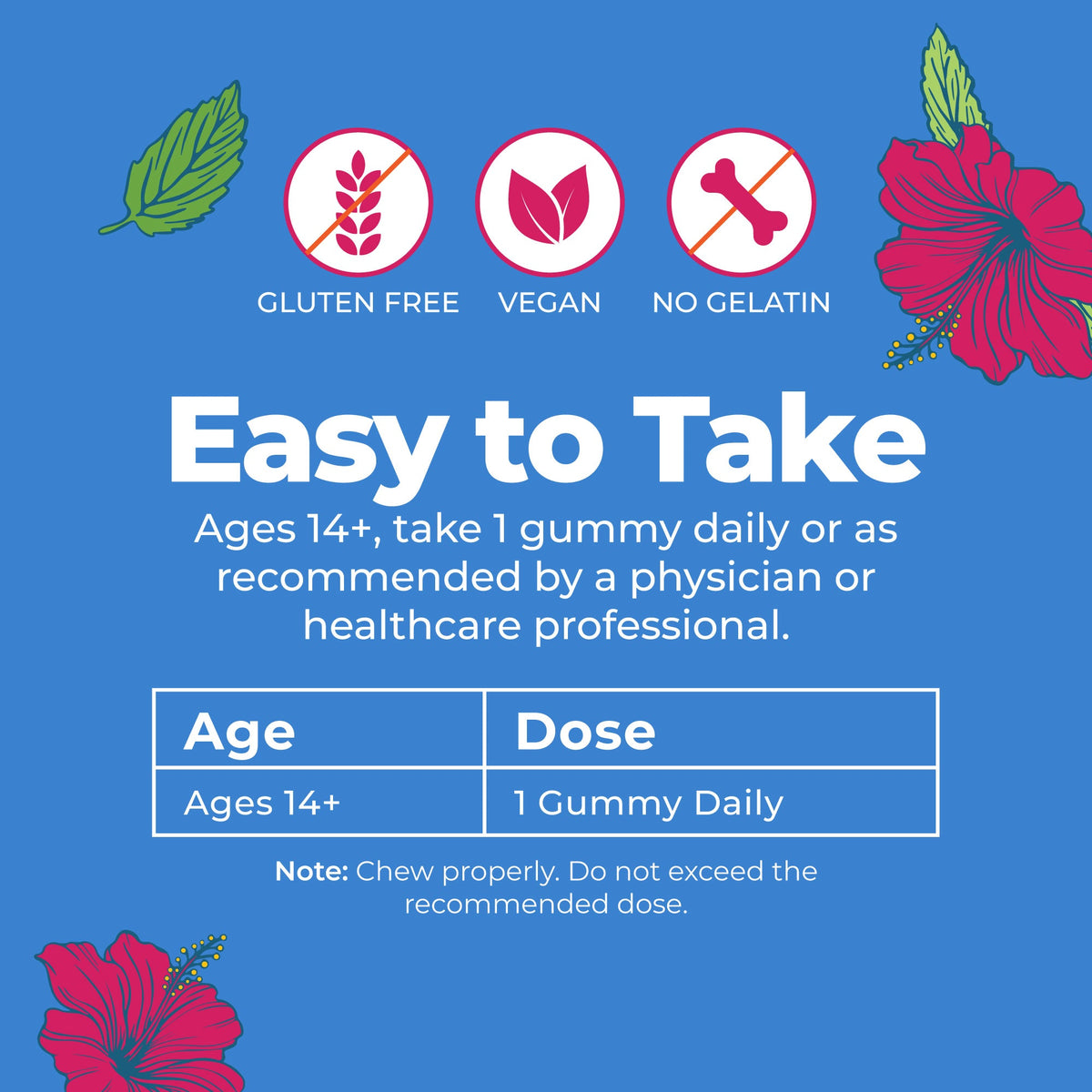 Magnesium Calm Gummies Hibiscus 60ct Easy To Take