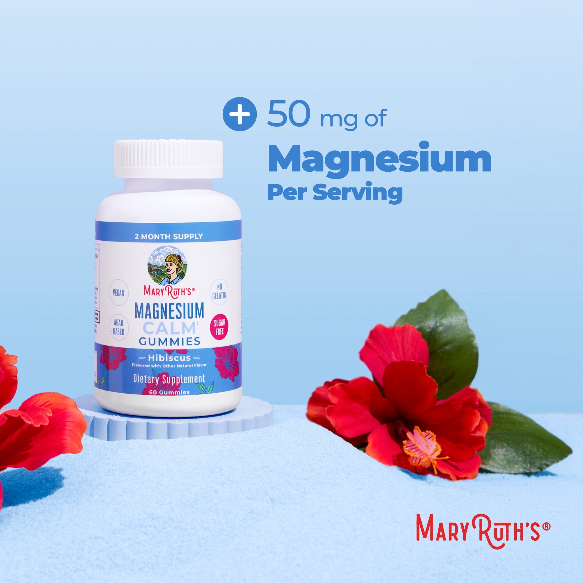 Magnesium Calm Gummies Hibiscus 60ct Ingredients 2