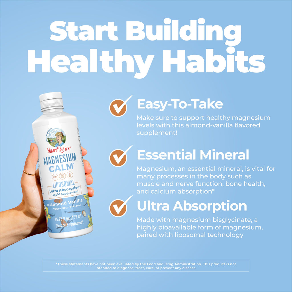 Magnesium Calm Liposomal Almond Vanilla 15oz Build Healthy Habits