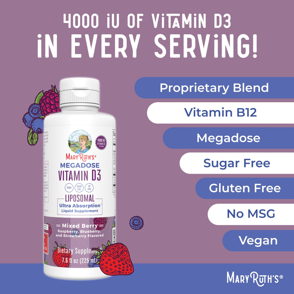Megadose D3 Liposomal 7oz Ingredients