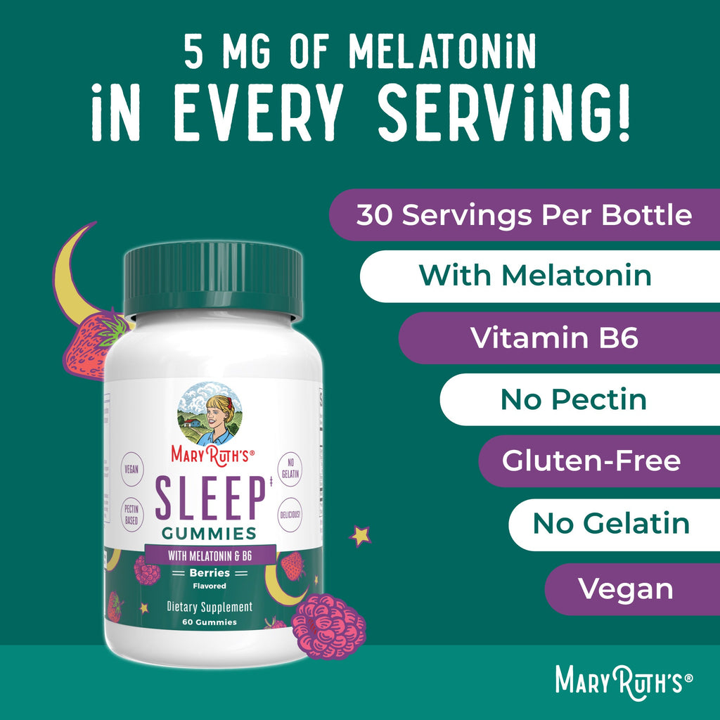 Melatonin Sleep Gummies Berries 60ct Ingredients