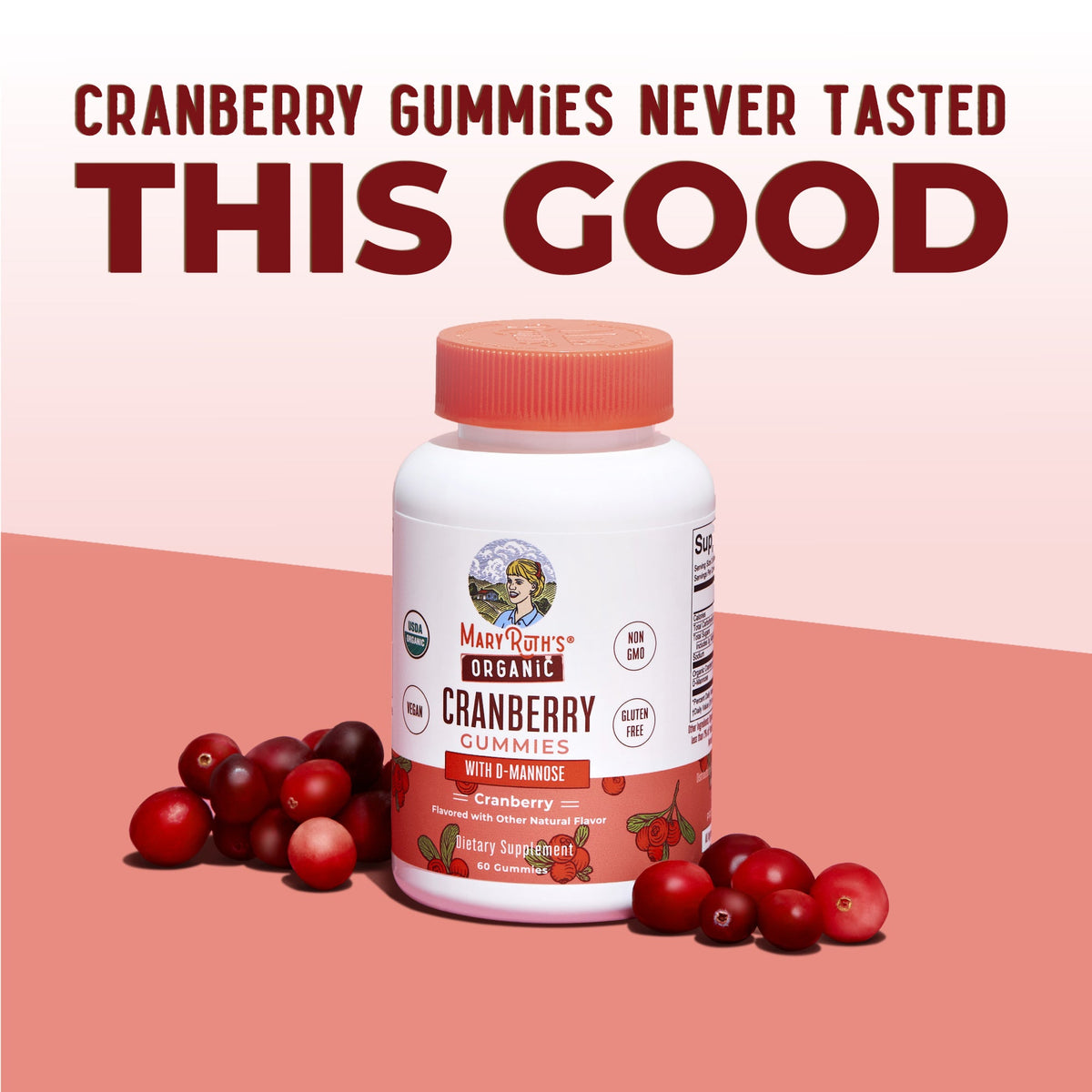Organic Cranberry Gummies 60CT Cranberry 2