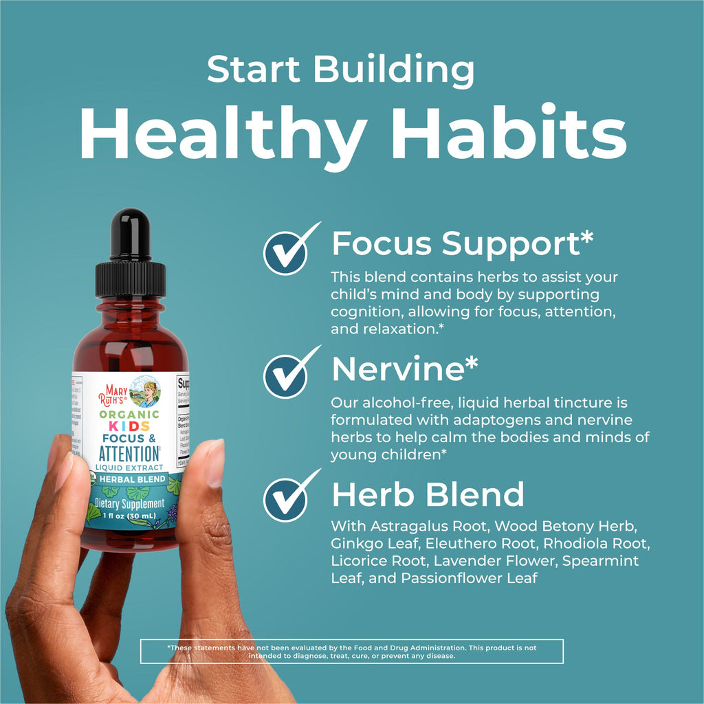 Organic Kids Focus & Attention Liquid Drops Healthy Habits
