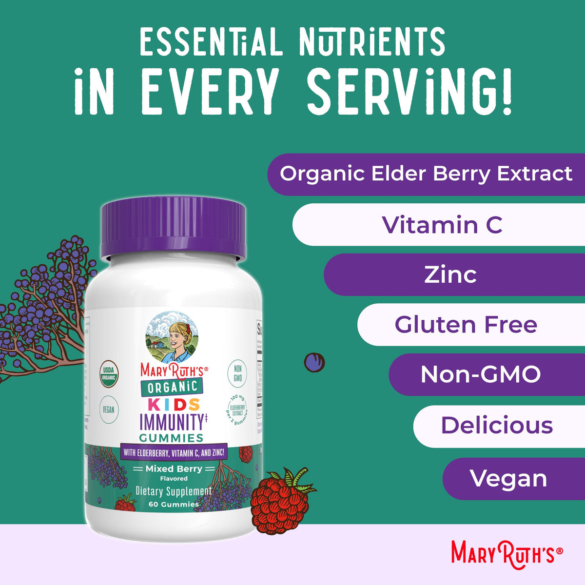 Organic Kids Immunity Gummies Ingredients