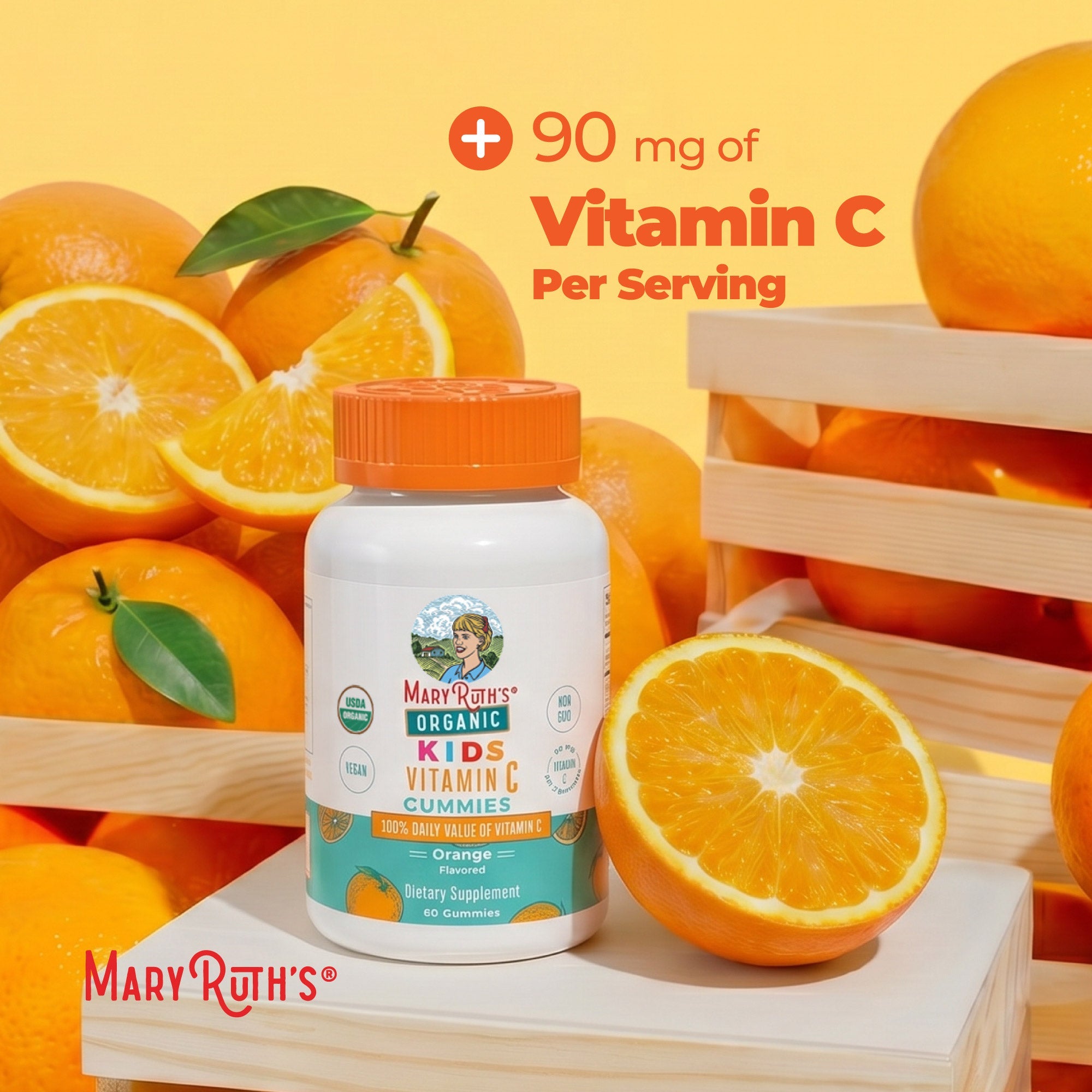 Organic Kids Vitamin C Gummies Orange 60ct Benefits