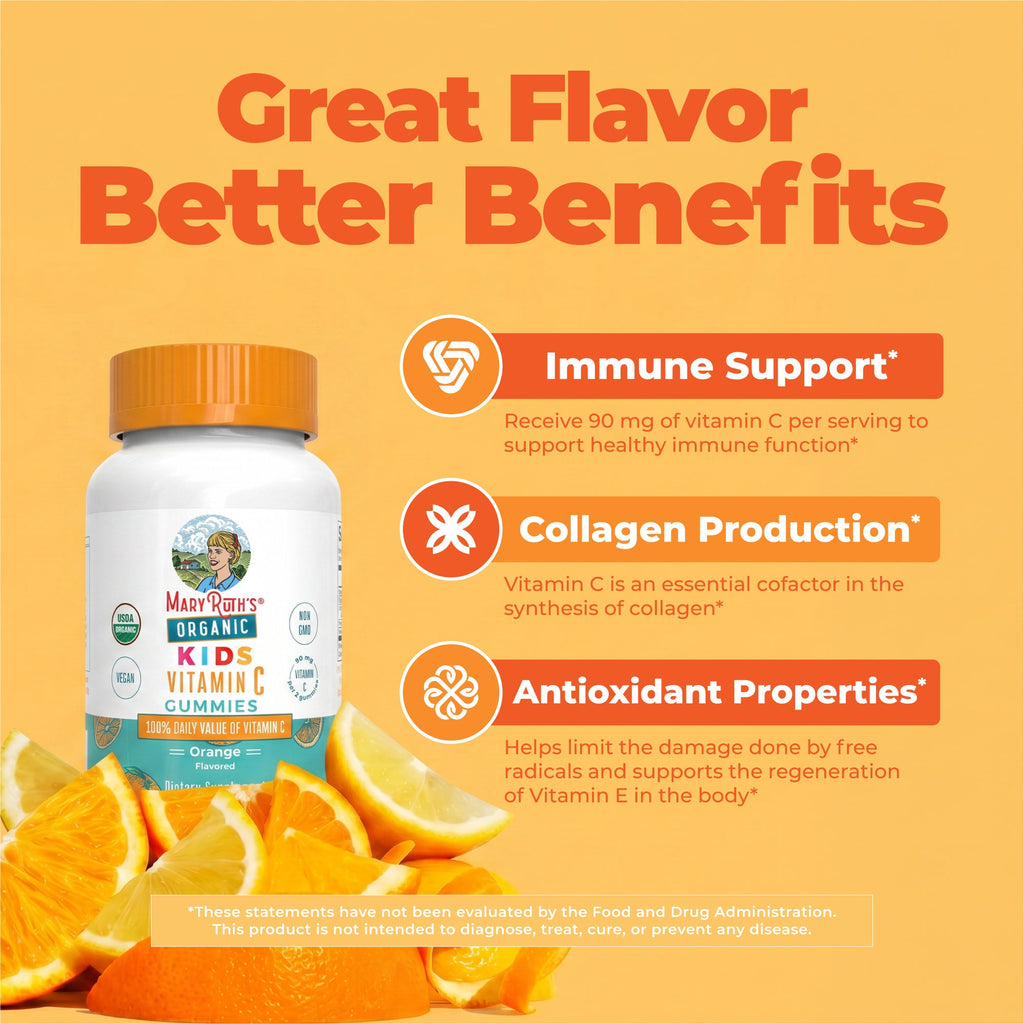 Organic Kids Vitamin C Gummies Orange 60ct Great Flavor Better Benefits