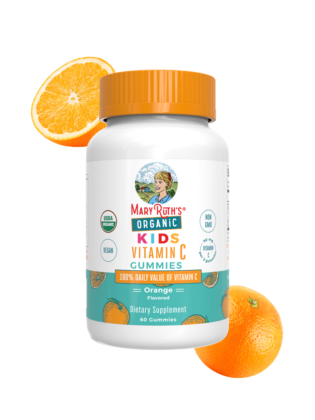 Organic Kids Vitamin C Gummies Orange 60ct