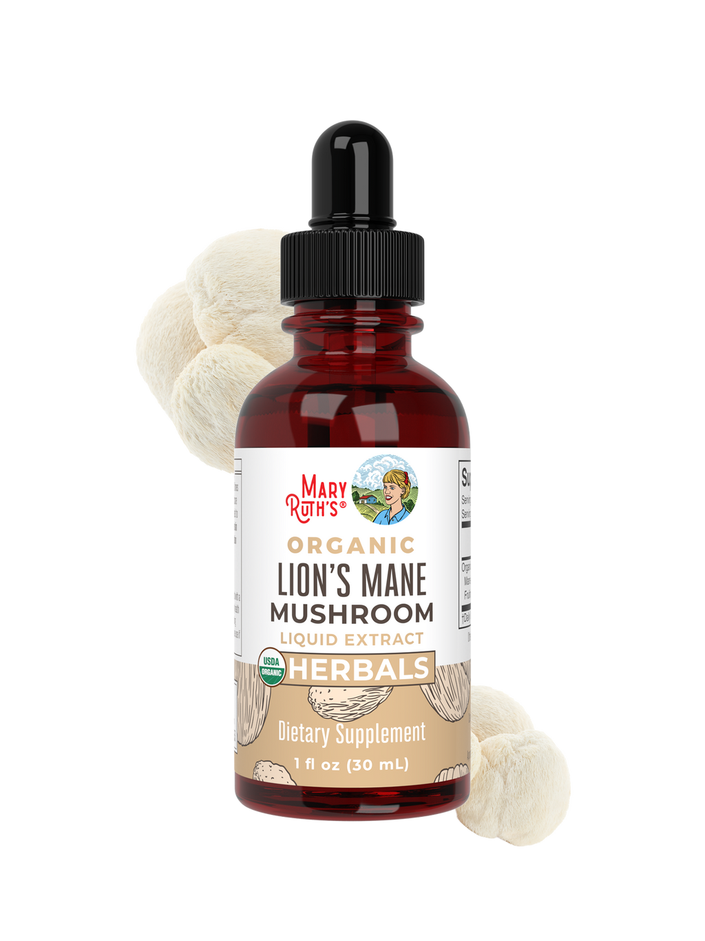 Organic Lion’s Mane Liquid Drops 1oz