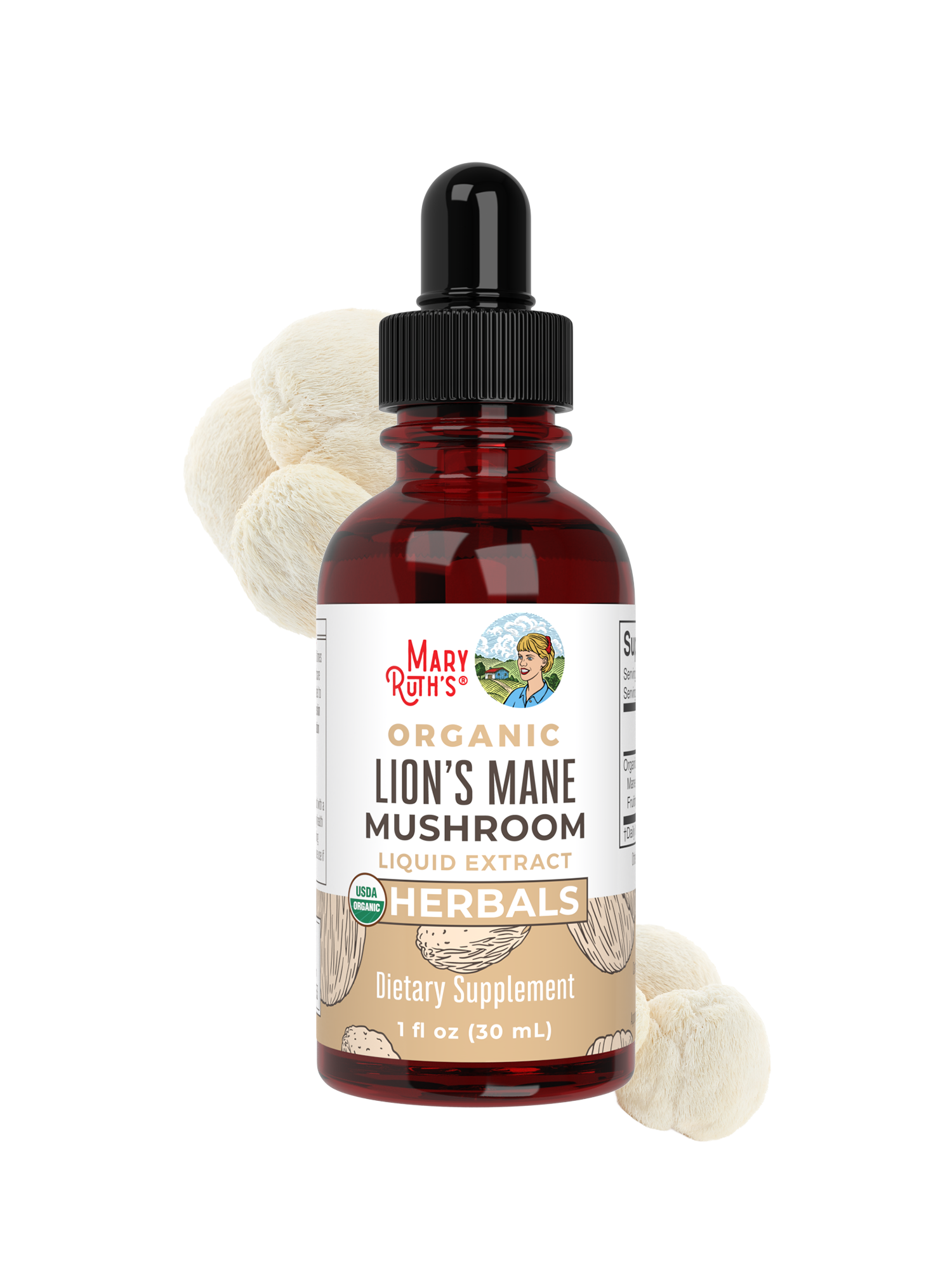 Organic Lion’s Mane Liquid Drops 1oz