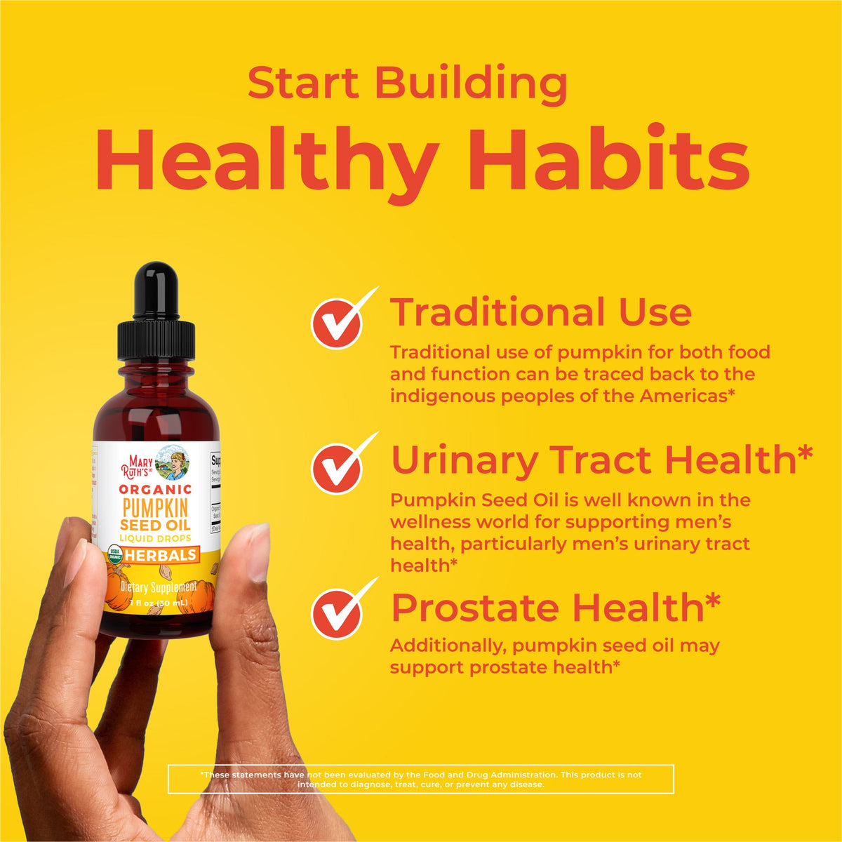 Organic Pumpkin Seed Oil Liquid Drops Healthy Habits