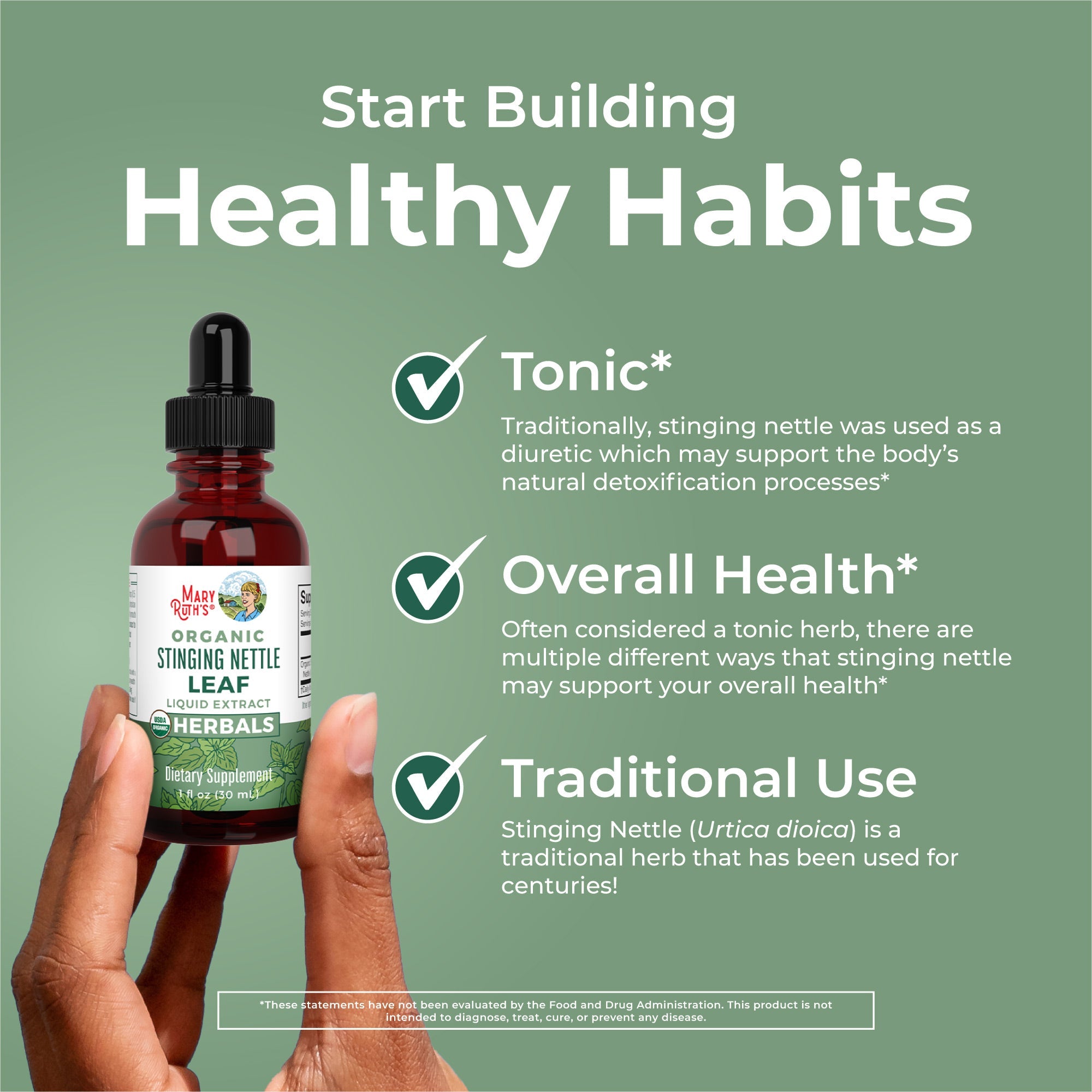 Organic Stinging Nettle Leaf Liquid Drops Healthy Habits