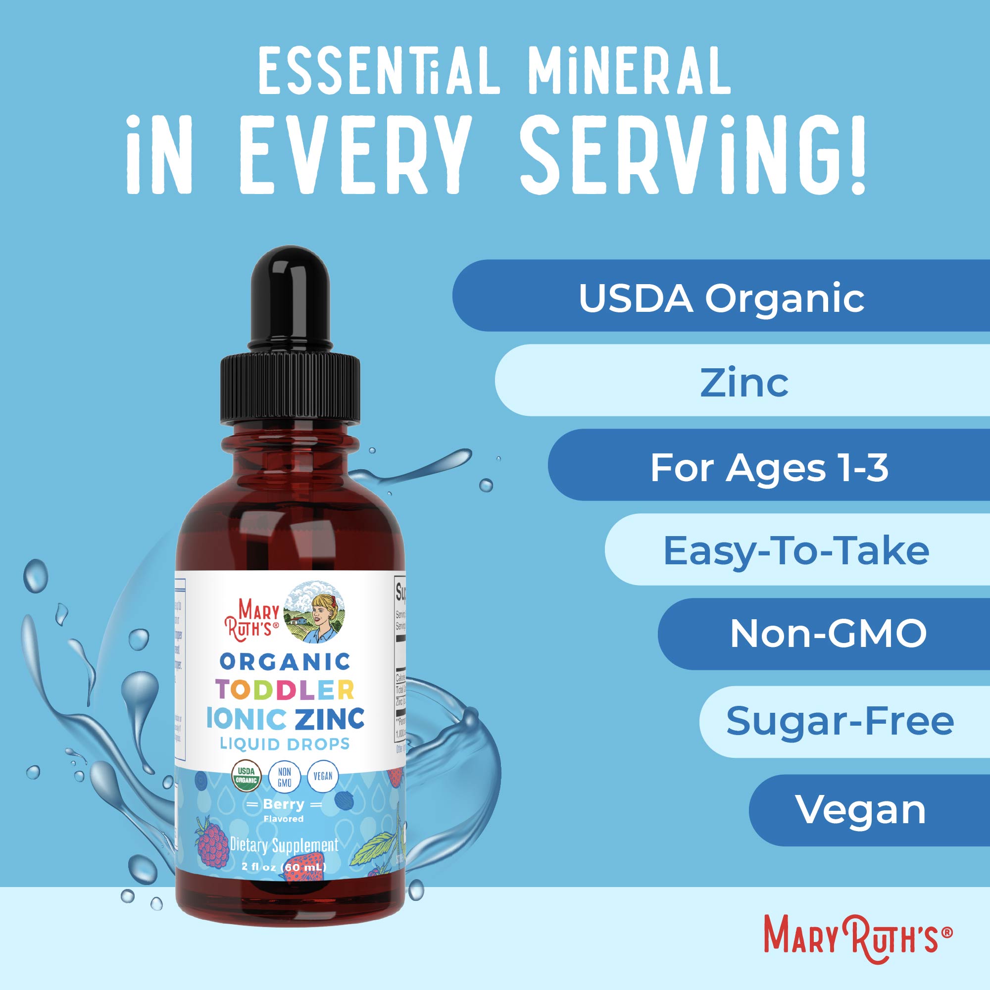 Organic Toddler Ionic Zinc Liquid Drops Ingredients