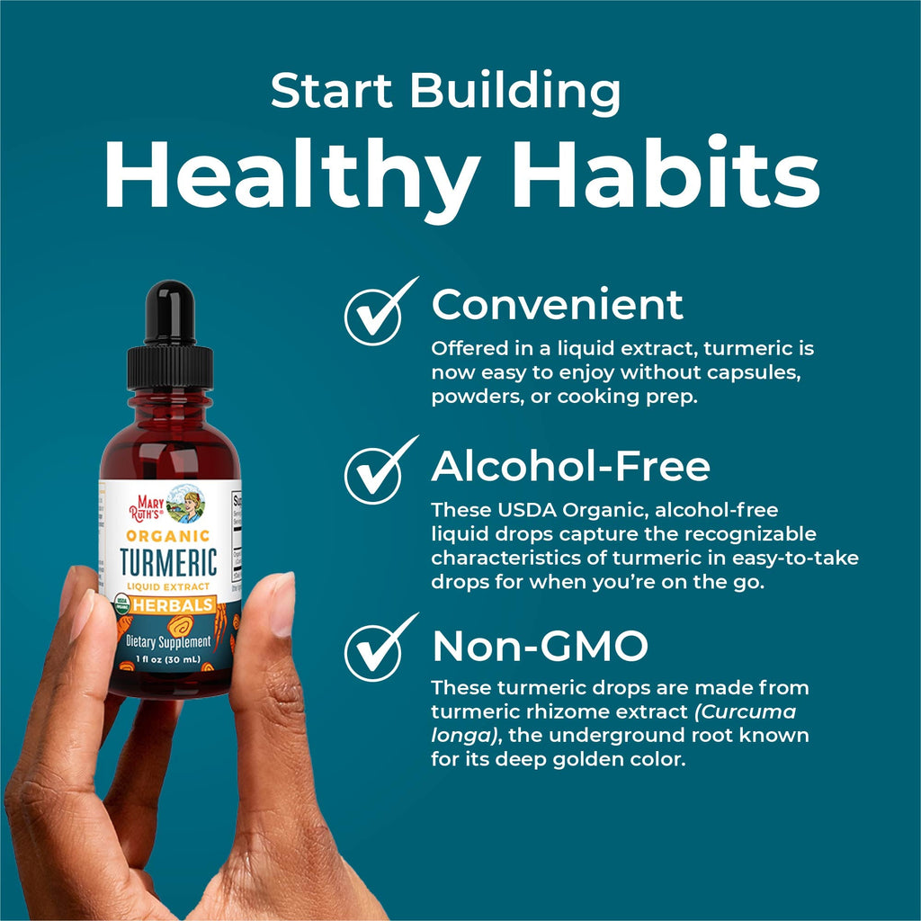 Organic Turmeric Herbal Drops Healthy Habits