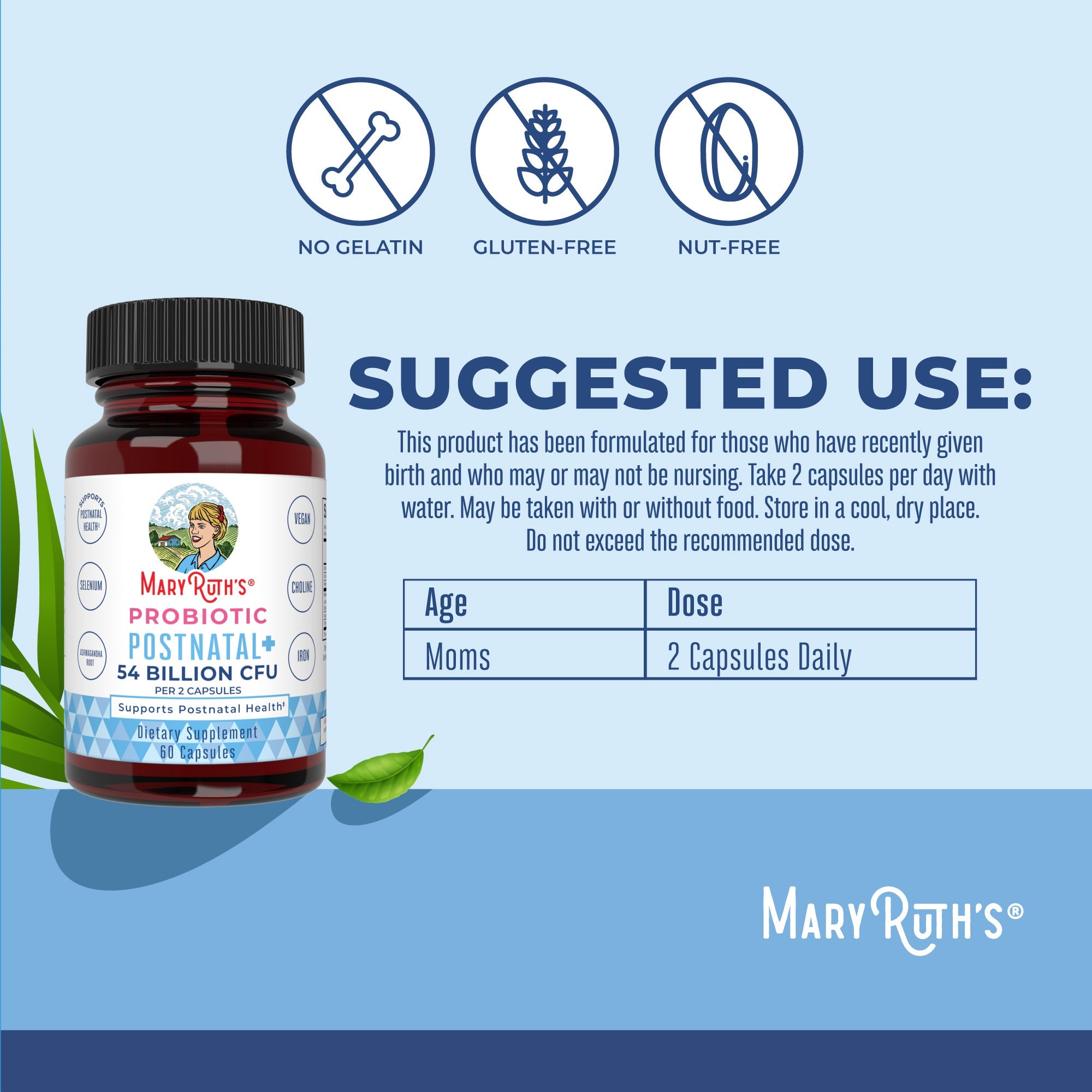 Probiotic Postnatal+ 60 Capsules Suggested Use