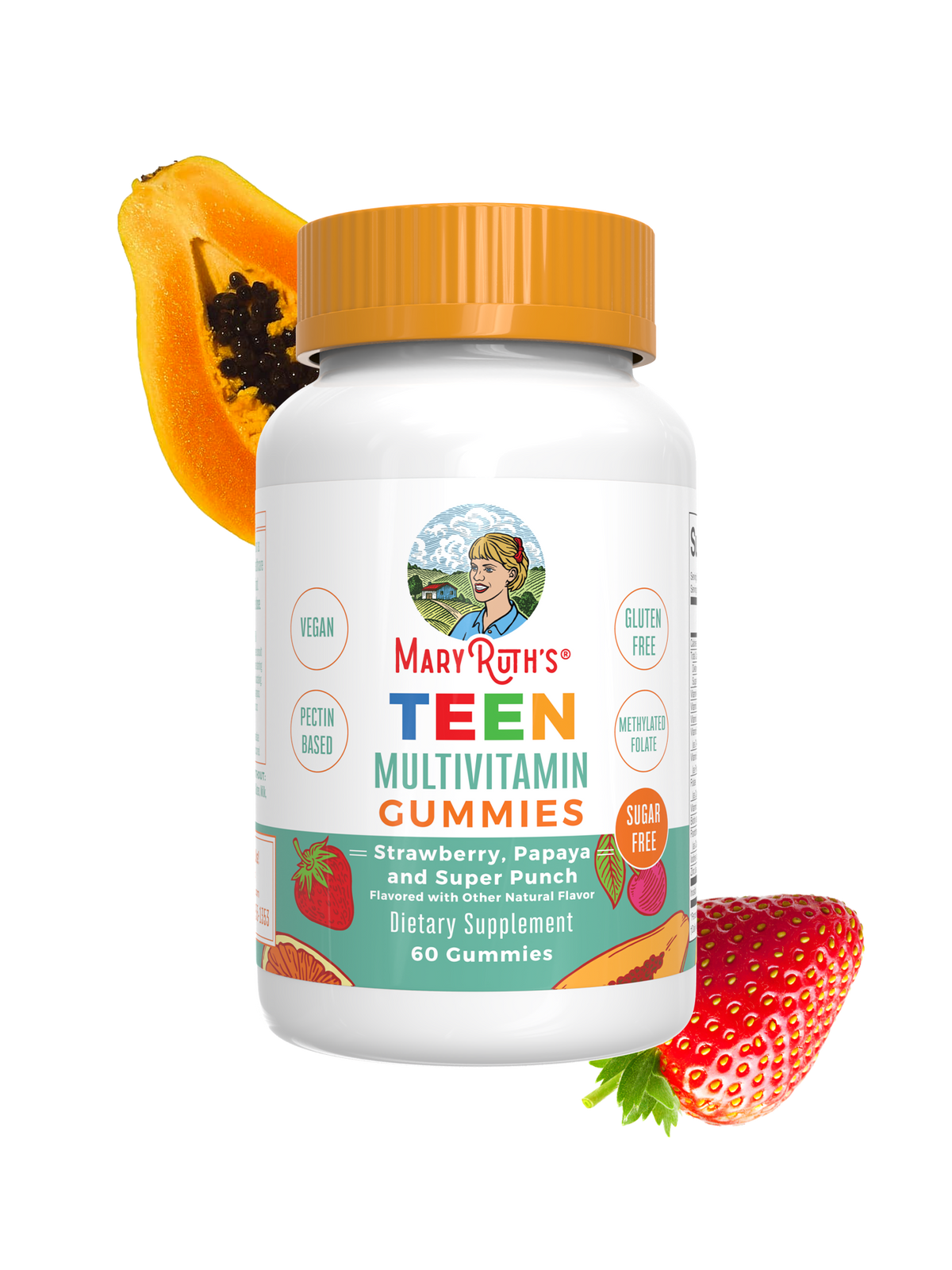 Teen Multivitamin Gummies Strawberry, Papaya, Super Punch 60ct