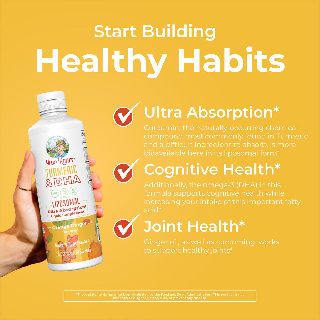 Turmeric & DHA Liposomal (Orange Ginger) 15 oz Healthy Habits